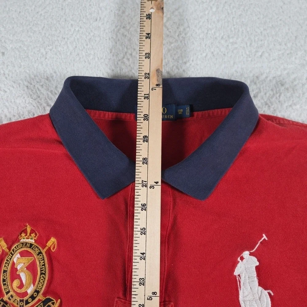 Polo Ralph Lauren Polo Summer Classic 3 Polo Shirt Mens 3XB Pony Logo‎ Red